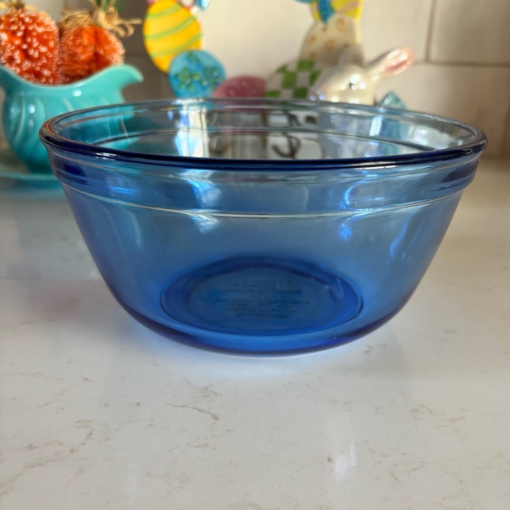 Anchor Hocking Cobalt Blue Glass Mixing Bowl 1.5 qt